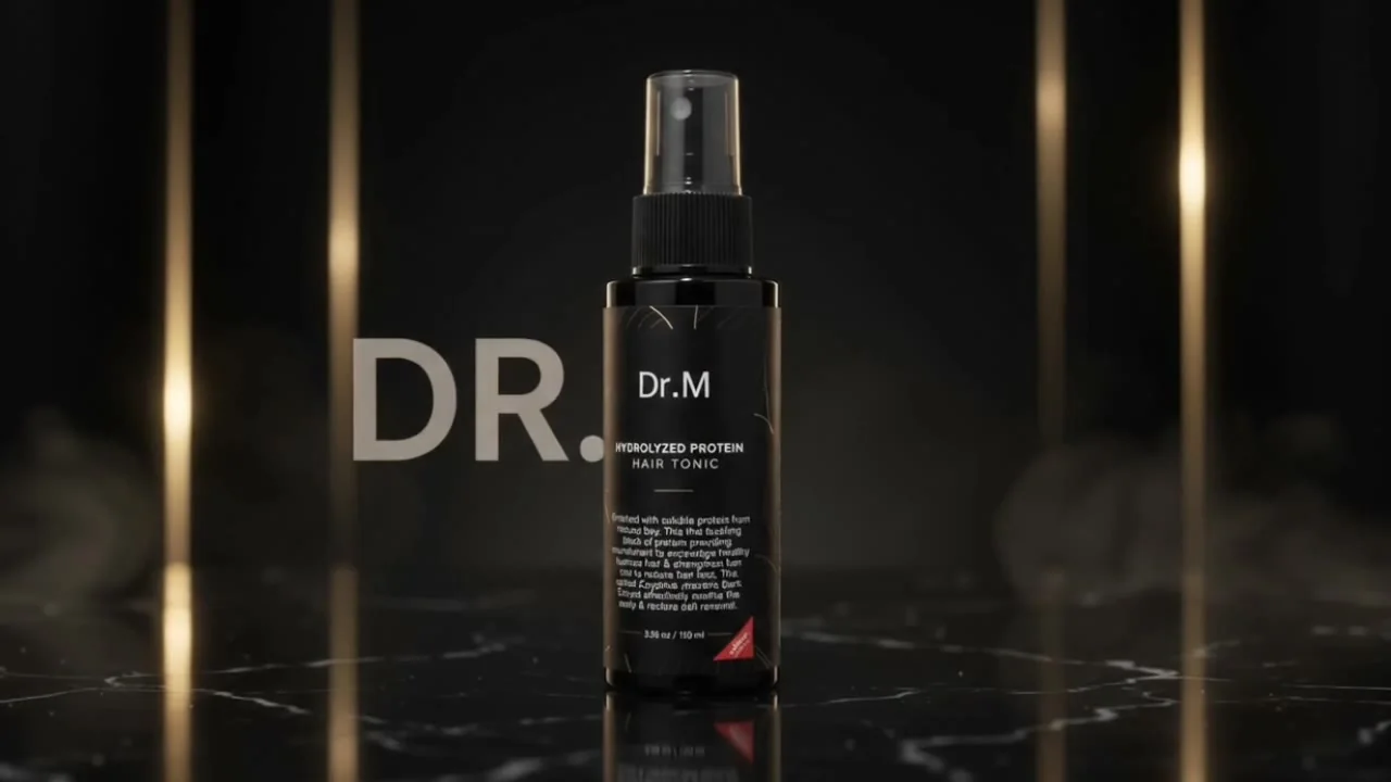 Still from the Dr. M Hydrolyzed Protein Tonic film
