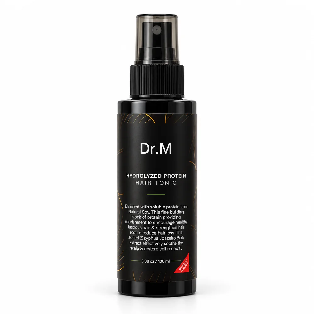 Dr. M Hydrolyzed Protein Tonic bottle, front view